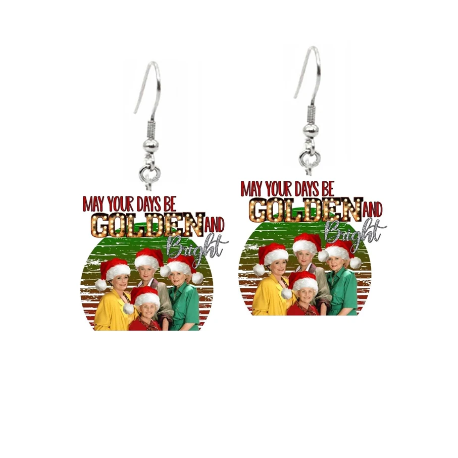 Классические Акриловые висячие серьги с героями фильма жди Golden Girls подарочные