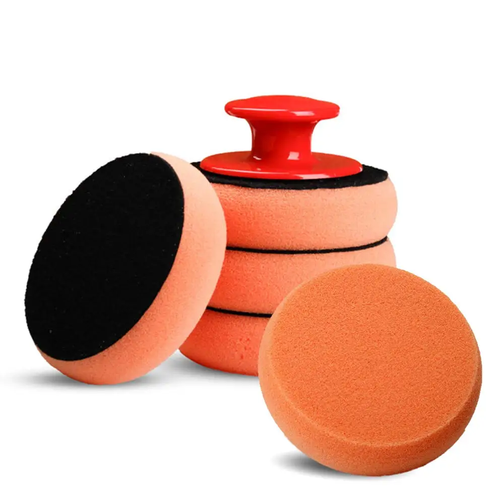 

Набор насадок для автомобильного воска, 6 шт., мягкие губчатые аппликаторы, пенопластовая вощеная подушечка с ручкой для полировки и чистки автомобиля