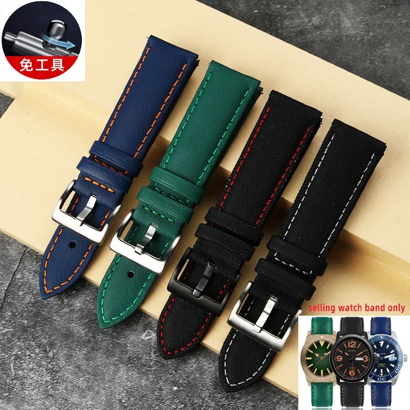 

Nylon Leather Watchband For Seiko TAG Heuer F1 Racing Car for Citizen for TIMEX Men and Women Canvas Fabric Watch Strap 20mm 22m
