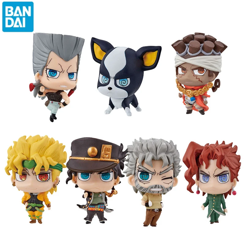 

Bandai JoJo's Bizarre Adventure Dio Brando Kujo Jotaro Kakyoin Noriaki Seven suits PVC Gacha Model Toys Children Christmas Gift