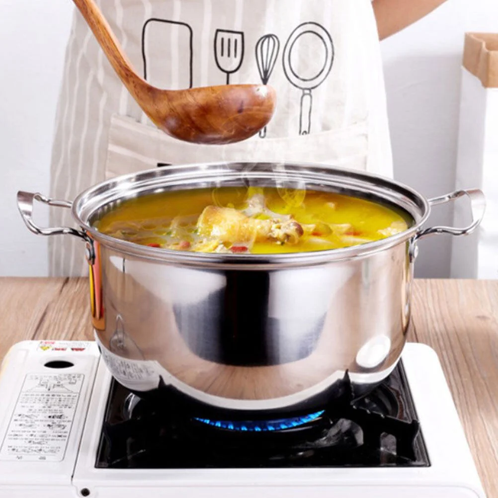 

Boiling Water Soup Pot With Lid StockSoup Pot With Lid Steam Stainless Steel Cooking Food Soup Kitchen Supplies