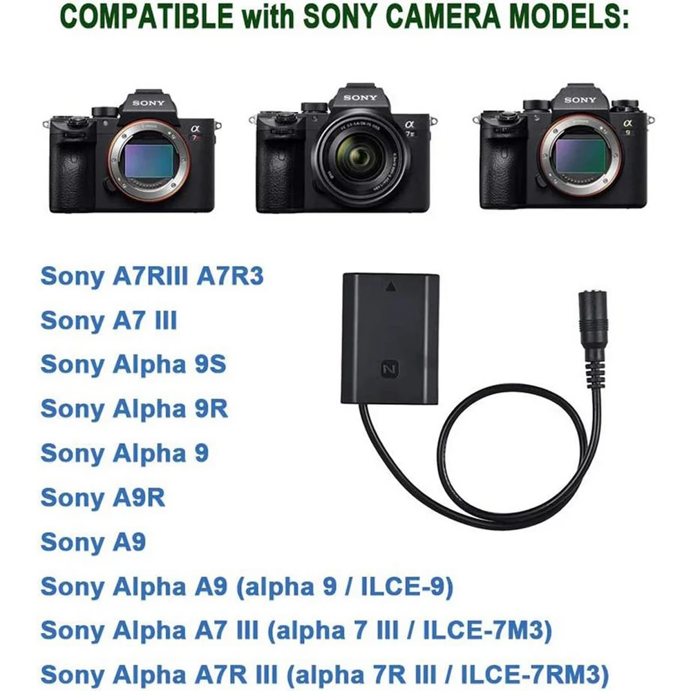 Адаптер питания для Фотоаппарата Sony Alpha A6600 A7IV A7SIII A1 A7R3 A7R A9R
