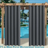 large patio waterproof curtain outdoor thermal insulated blackout window drapes eyelets garden panels curtains for porch pergola