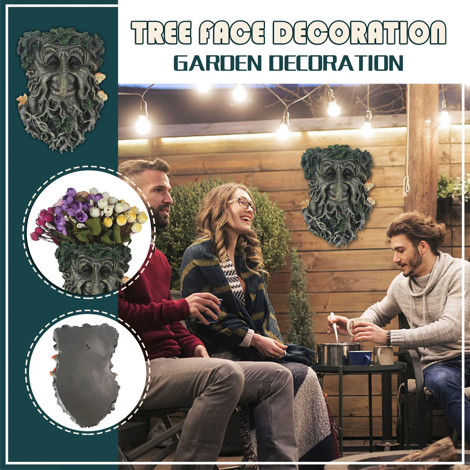 

Wild Feeders with Pole Face Tree Man Old Hugger Decoration Easter Features Tree Facial Face Patio Lawn & Garden Deer Feeder Tree