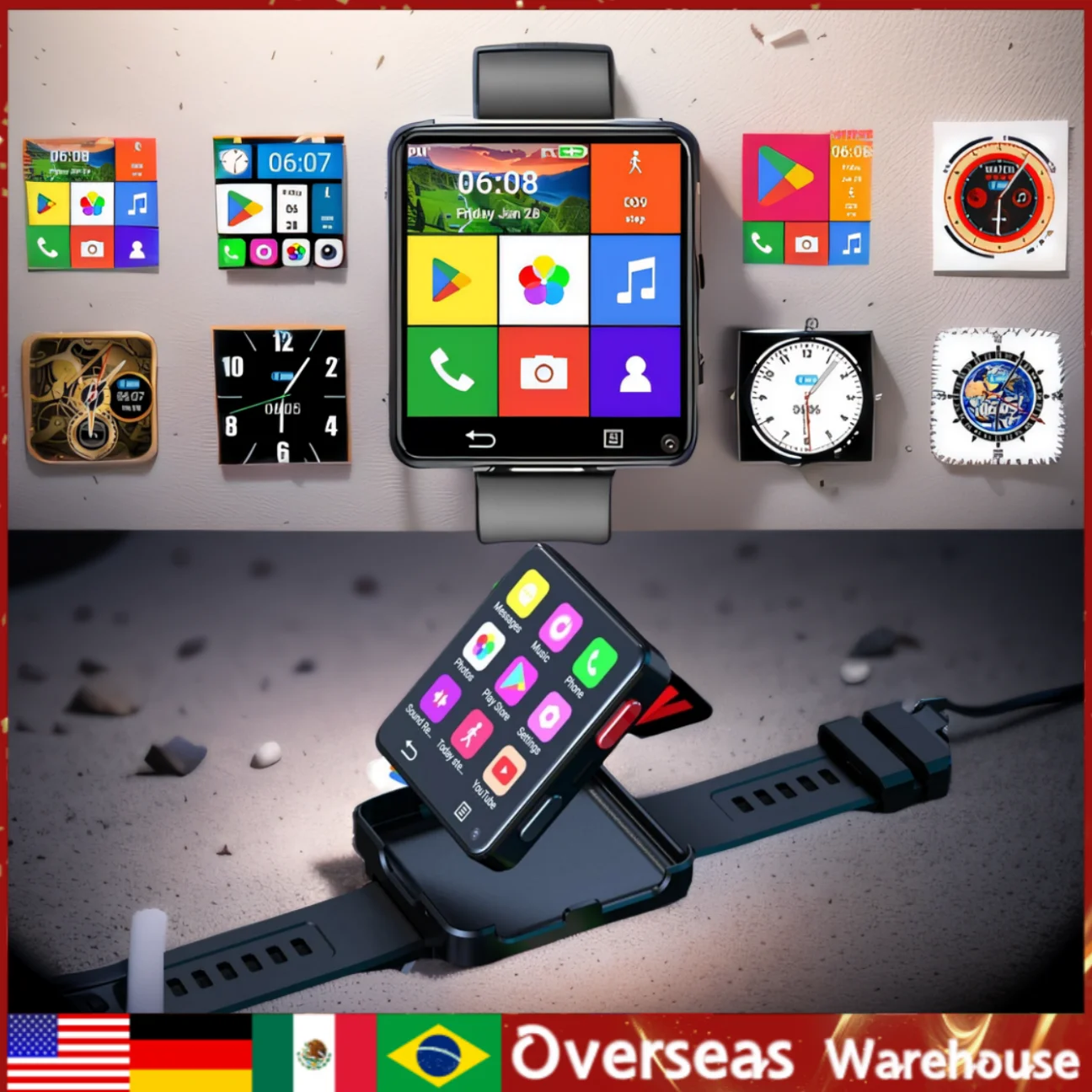 S998 4G умные часы 2024 для мужчин и женщин с Bluetooth WIFI Android SIM водонепроницаемая камера