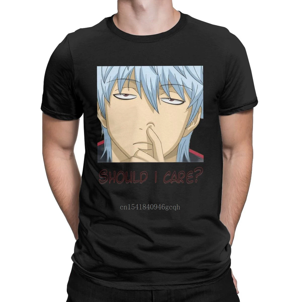 

Vintage Gintama Gintoki Sakata T-Shirt Men O Neck Cotton T Shirt Anime Manga Short Sleeve Tees Adult Tops