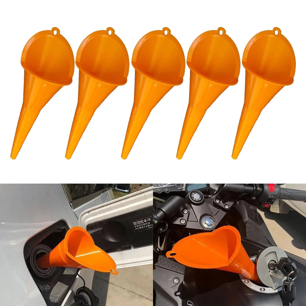

Car Long Stem Funnel Gasoline Oil Fuel Filling Tools Anti-splash Plastic Oil Funnel Motorcycle Refueling Tools Auto Accessories