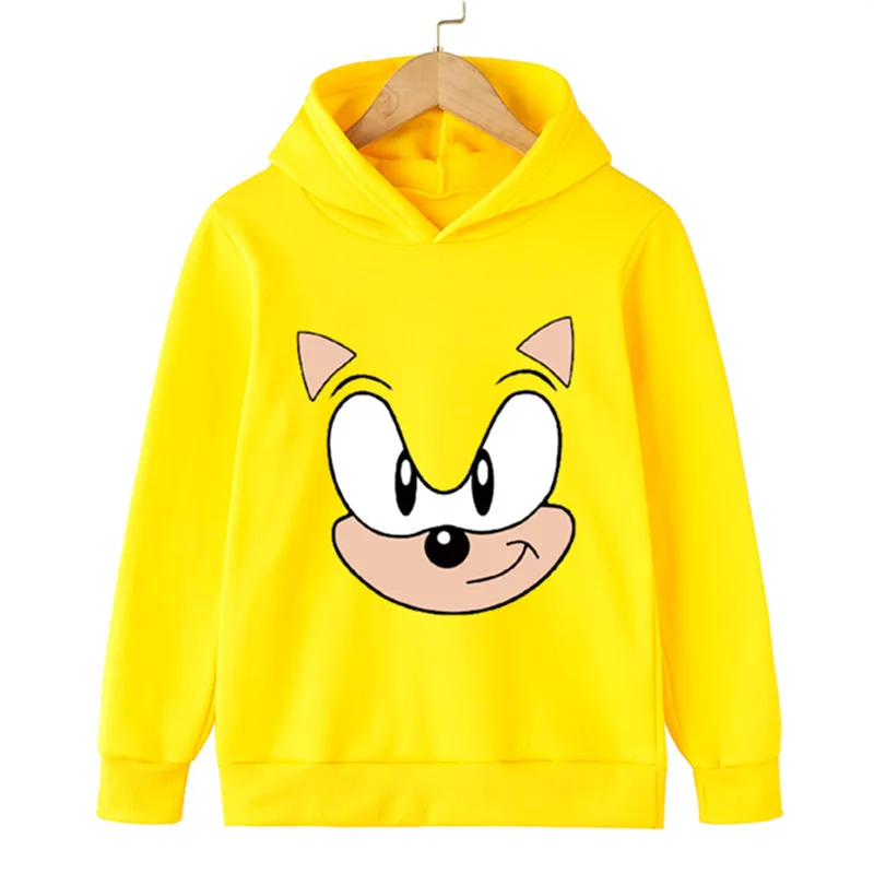 

Children Boys Girls Super Sonic Hoodies Clothes Spring Autumn Cute Hoodie Kids Sweatshirt Children's Sonic 2 Clothing 4-14 Years