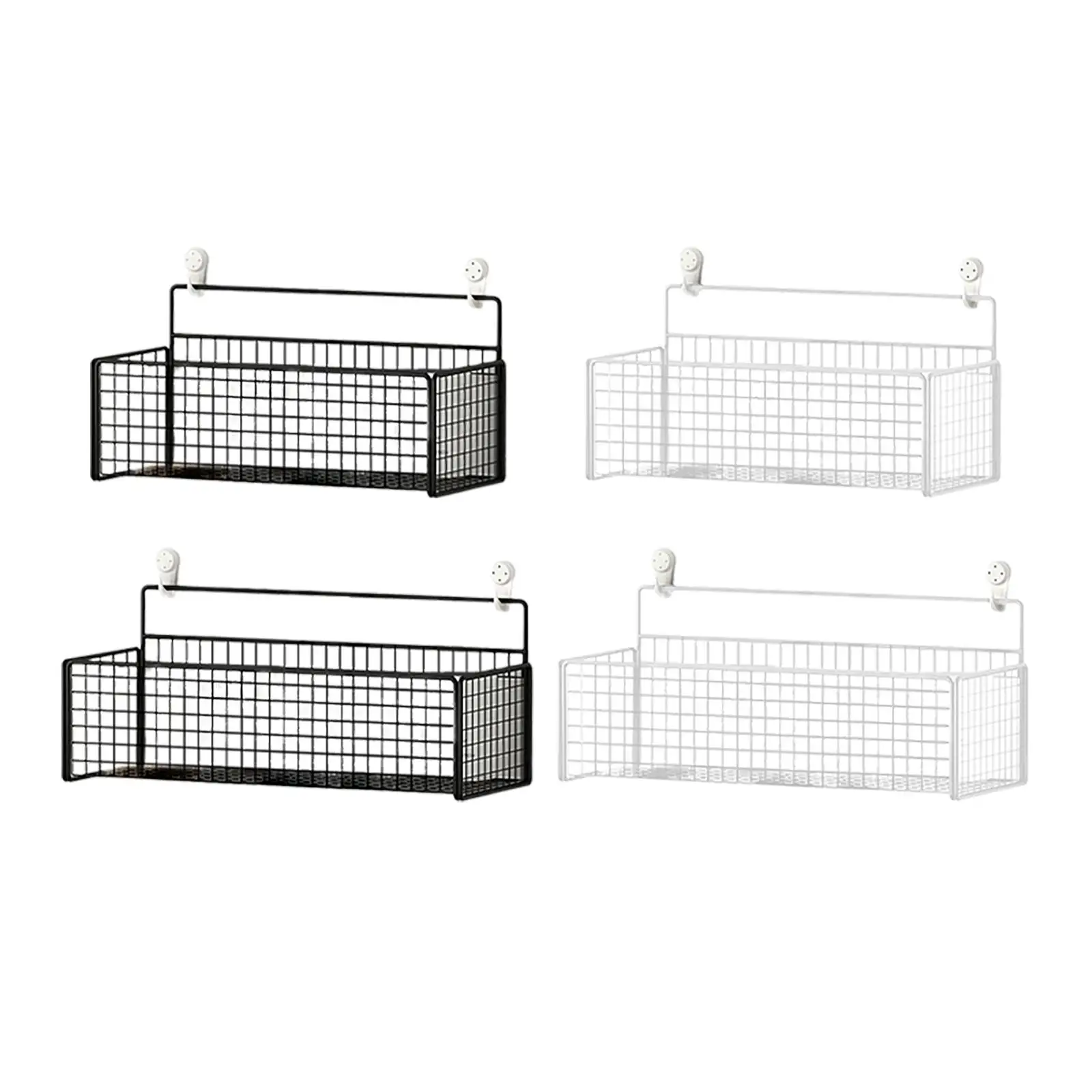 

Wall Mounted Bin Basket Entryway Hanging rack and shelf Storage Organizati Bathroom Decor Laundry Room Living Room Ir Wire