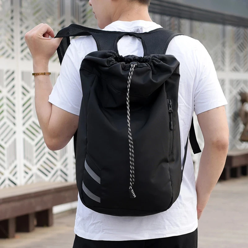 

Men Basketball Backpack School Bags For Balls Soccer Drawstring Mash Fitness Bucket Bag Outdoor Sports Bag