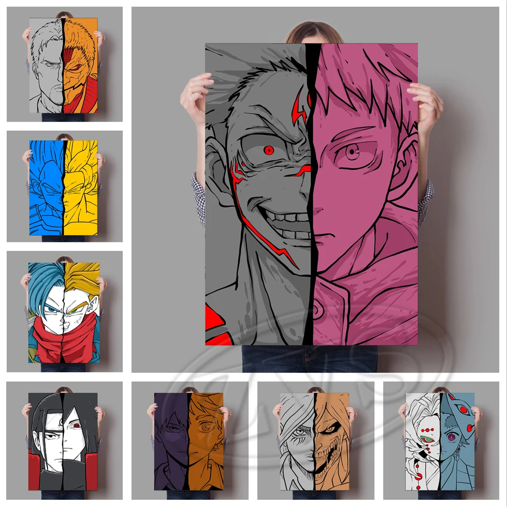 

Wall Art NARUTO Canvas Painting Dragon Ball Picture Print Anime Home Decor Demon Slayer Poster Cuadros For Living Room Modular