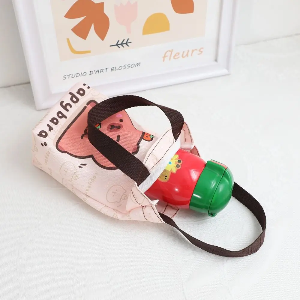 Милая сумка с капибарой холщовая сумка-мессенджер для хранения стакана водой