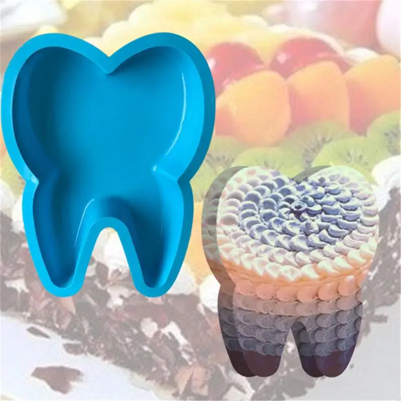

Tooth Silicone Mold for Chocolate Food Grade Fondant Mould Tool Teeth Baking Mold DIY for Making Candle Soap Cake Decorations
