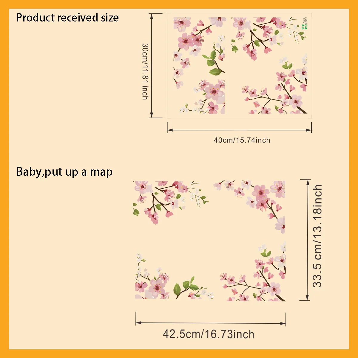 

1 Шт. Креативные Цветочные Наклейки На Окна С Милыми Персиковыми Узорами, Подходят Для Декора Спальни, Гостиной, Зеркал