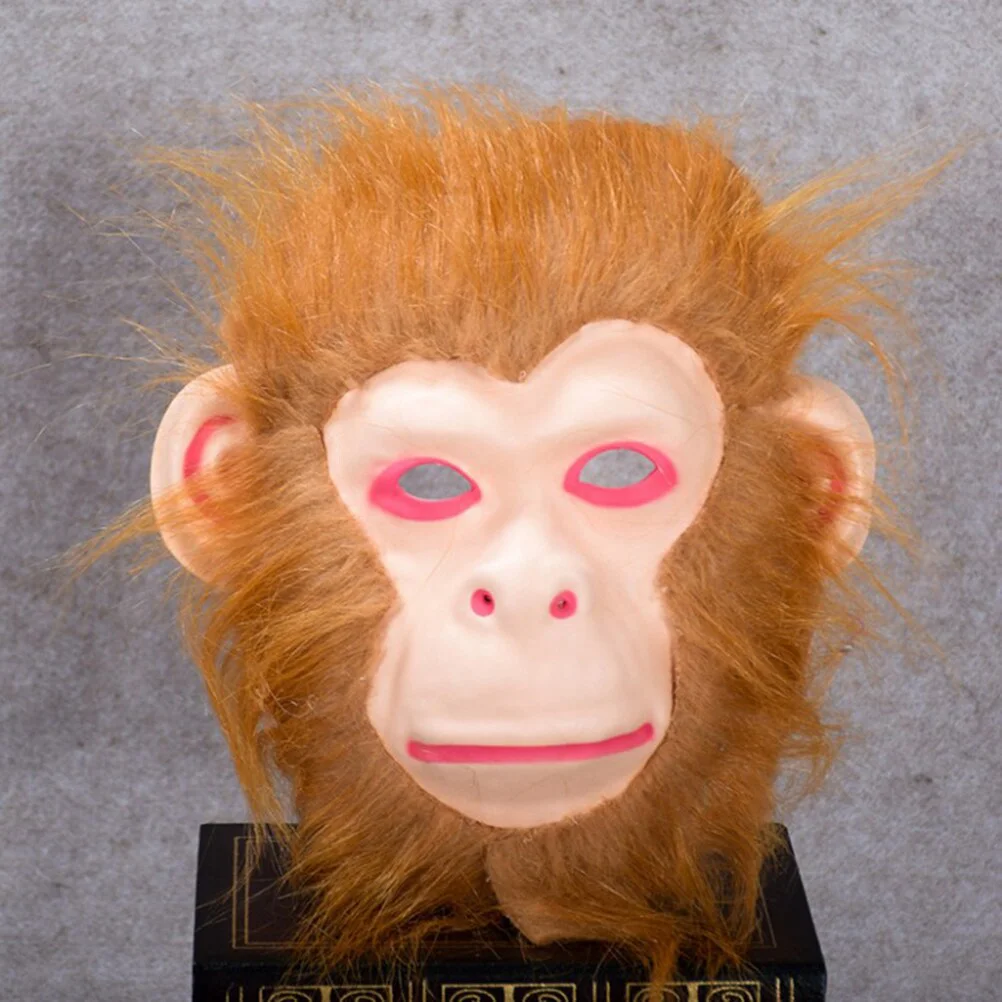 

Monkey Mask Halloween Cosplay Costumes Mask Creepy Terrifying Toothy Burrs Mask