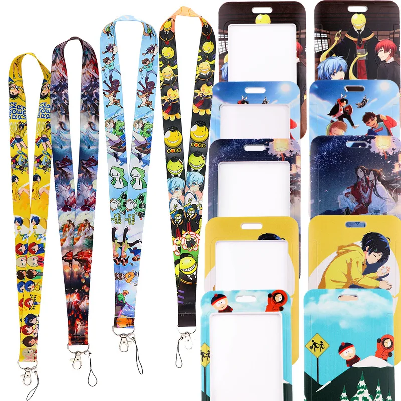 Tianguan благословение анимационная серия МОБИЛЬНЫЙ ТЕЛЕФОН lanyard набор карт для публичного транспорта, карта доступа, Рабочая карта, бирка против потери, подвеска