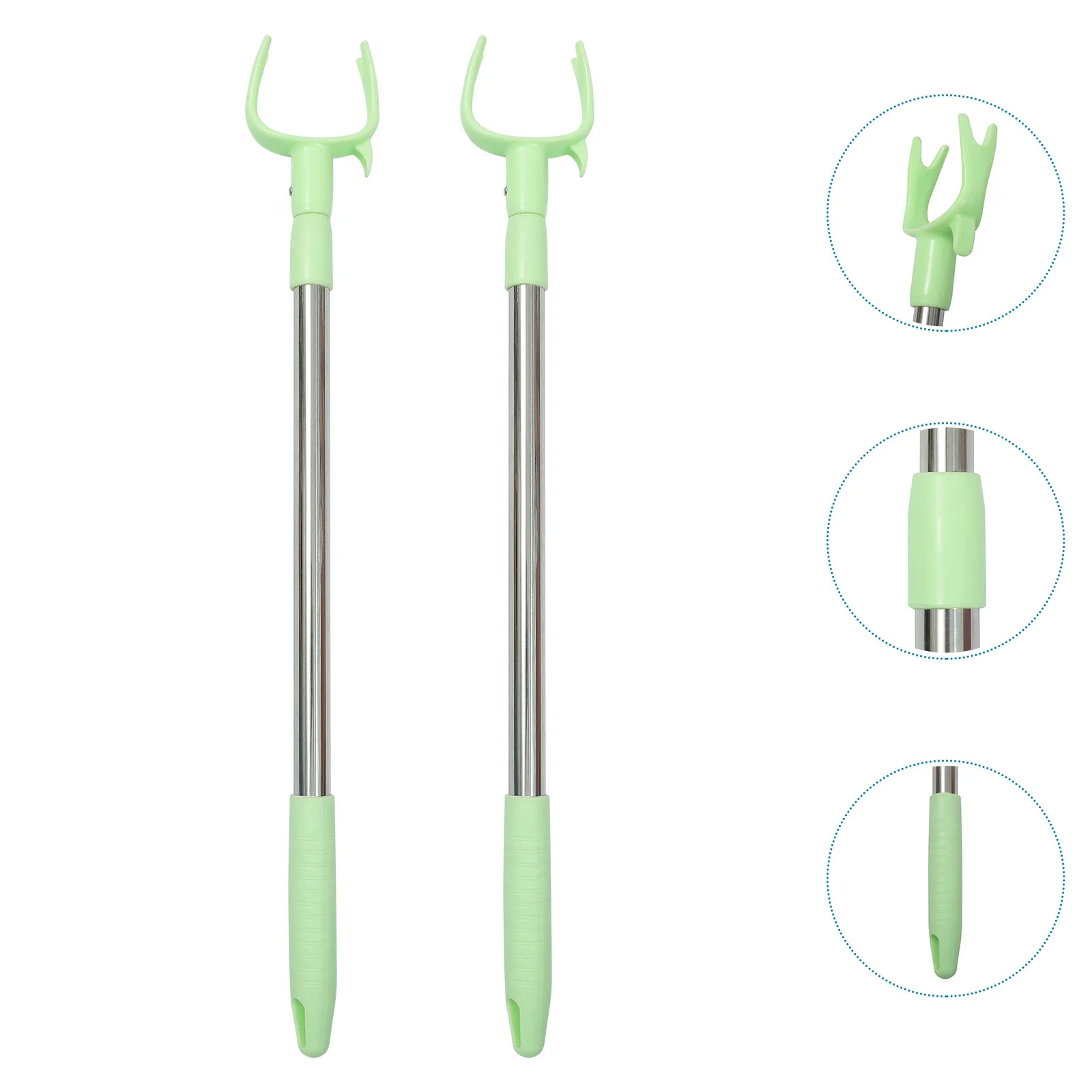 

Pole Hook Closet Clothes Rod Reach Stick Retractabletelescoping Laundryclothing Garment Reaching Prop Line Clothesline Reacher