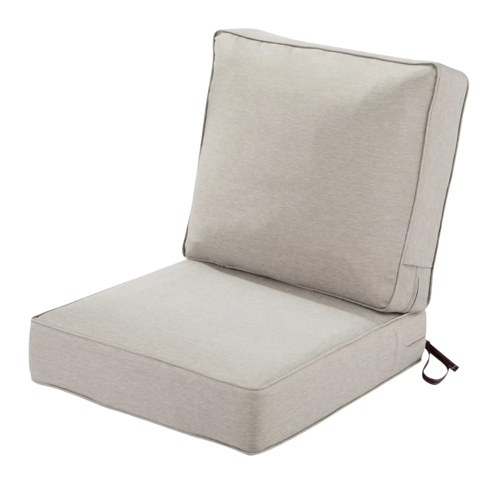 

Classic Accessories Montlake 45" x 23" Heather Grey Rectangle Lounge Chair Outdoor Seating Cushion with Fade Resistant