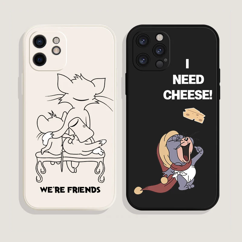 

INS Cute Cartoon mouse cheese phone case for iphone 13pro 12 14PRO X XS Max XR 7 8 Plus 13 14plus white label soft TPU Cover