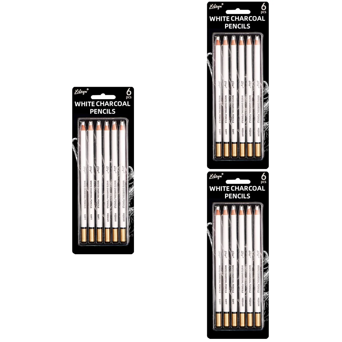 

White Sketching Drawing Painting Charcoal Crayon Supplies Drafting Sketch Tools Wooden Graphite