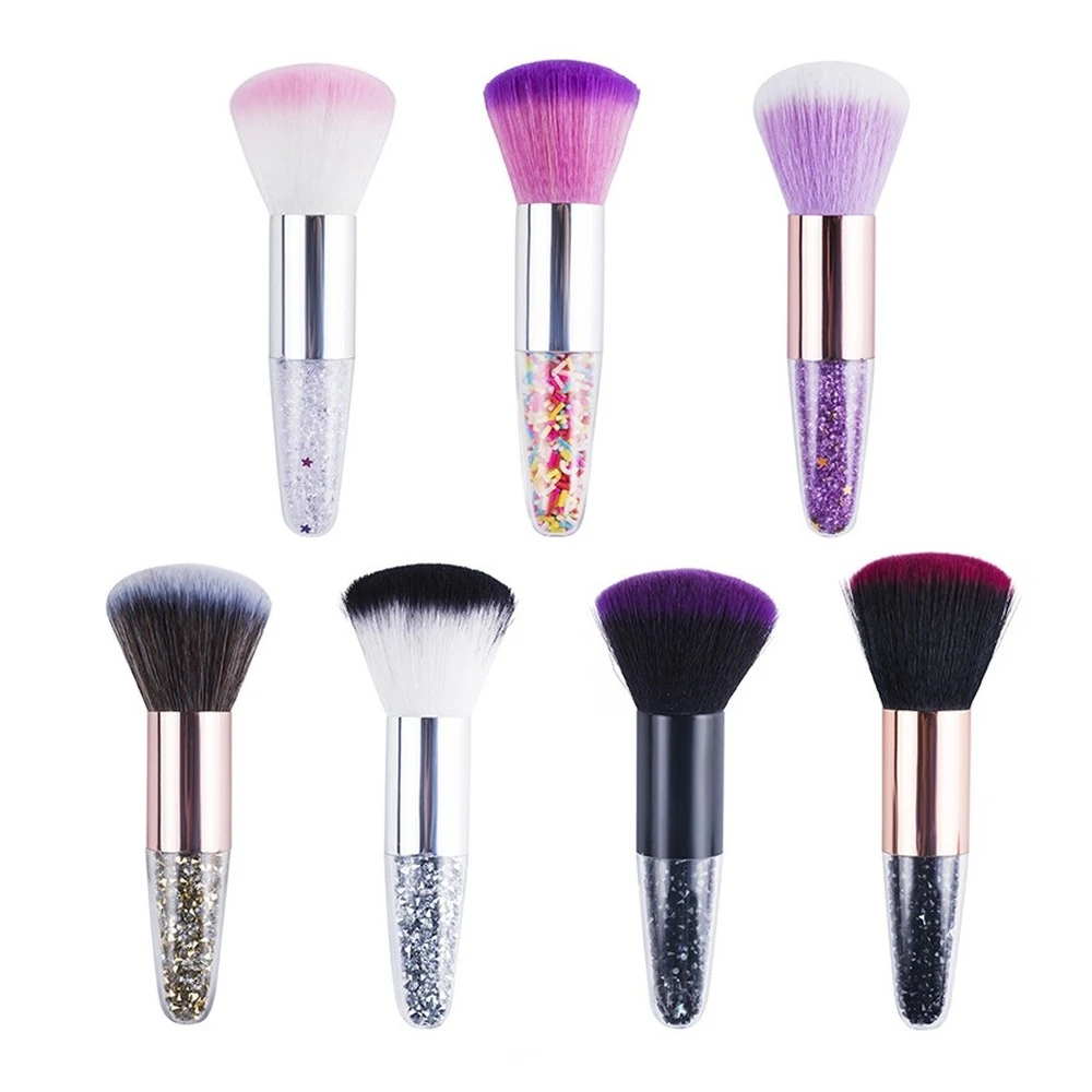

2021 Nail Art Tool Brush Beauty New Produce Rainbow Cleaning Dust Nail Brush