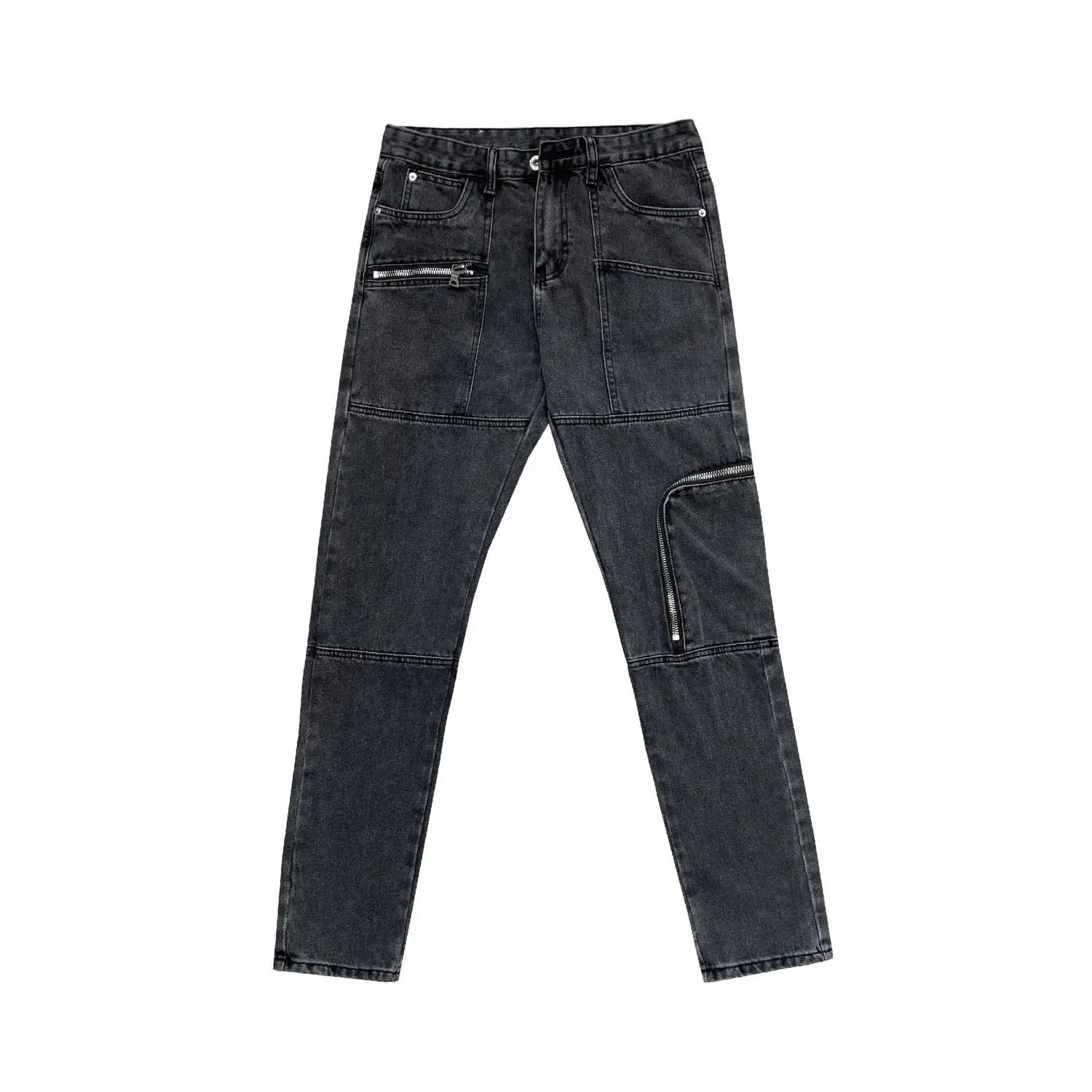 Washed Vintage Black Cargo Jeans Men's Loose Straight-leg Pants Tide Brand High Street Hip Hop Trousers baggy jeans