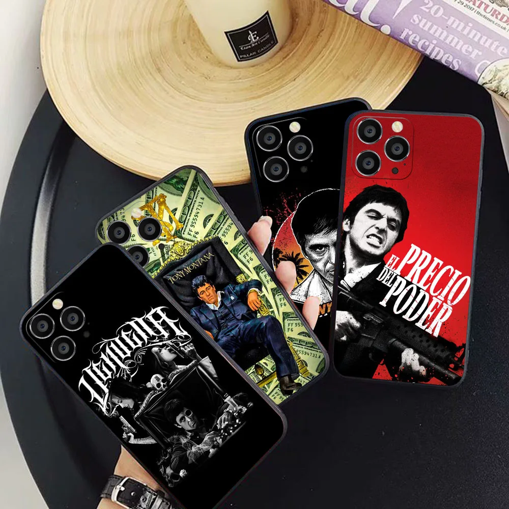 Матовый черный чехол для VIVO Y02 Y02S Y20i Y20a Y17 Y3 Y53S Y15S Y16 Y17S Y19 Y5S Y31 V23E KD-22 Film Scarface