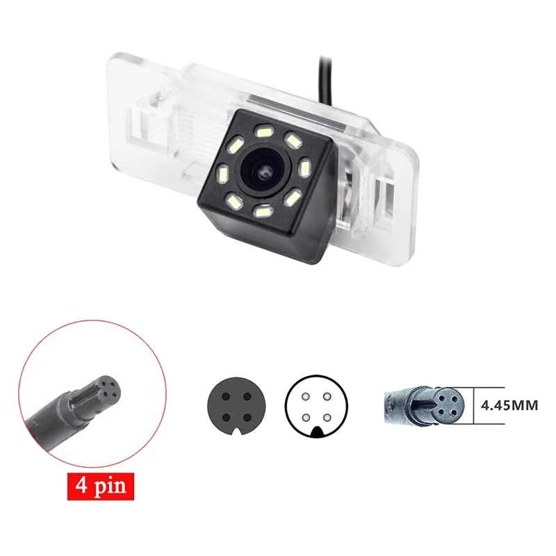 

Car 4Pin 8LED Rear View Camera Reversing Parking Camera for-BMW 3 Series E90 E91 E92 M3 X5 SUV X5M X6