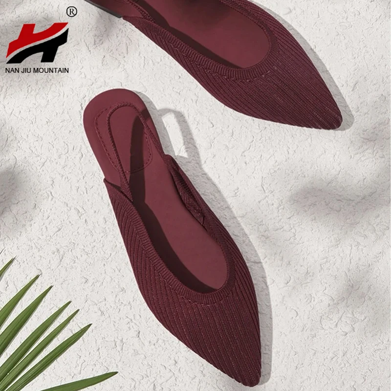 

2022 Flat Shoes Women Pointed Toe Single Shoes Spring And Summer Sandals Solid Color Simple Casual Shoes Female Plus Size 42