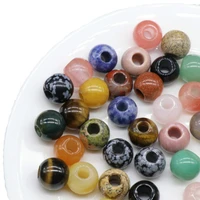 5 pcs bag 12mm 14mm hole 5mm natural color crystal stone beads jewelry making diy necklace bracelet accessories