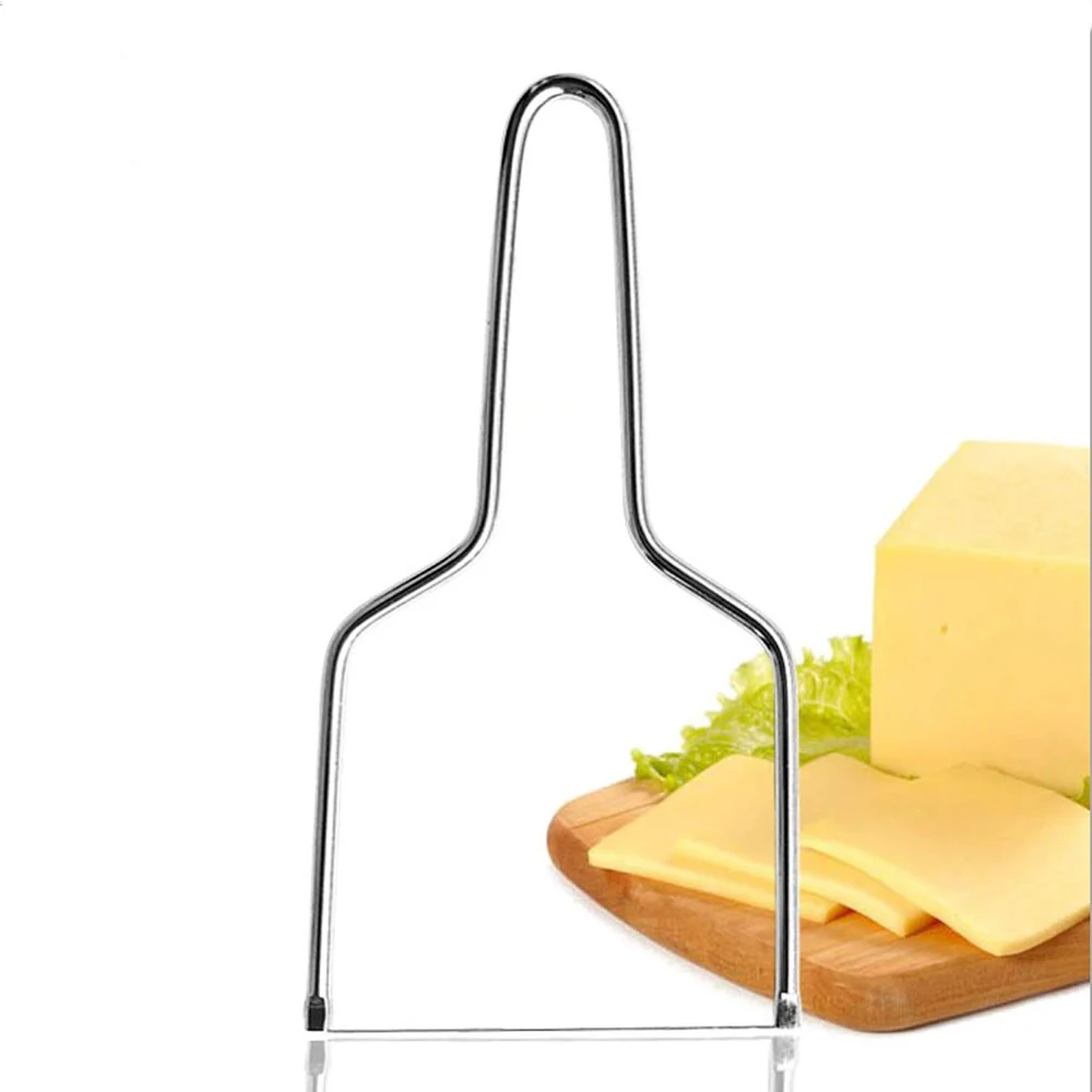 

Слайсер для сыра из нержавеющей стали, экологически чистый толстый слайсер для сыра с проволокой для мягких и полутвердых сыров, кухонная утварь