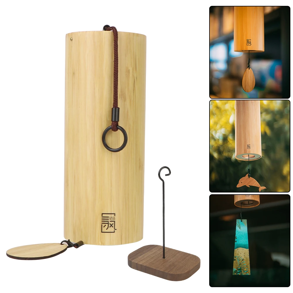 

Chord Music Chimes Windbell Bamboo Chord Wind Chimes Boho Windchime Outdoor Home Patio Garden Decoration Handmade Wooden Natural