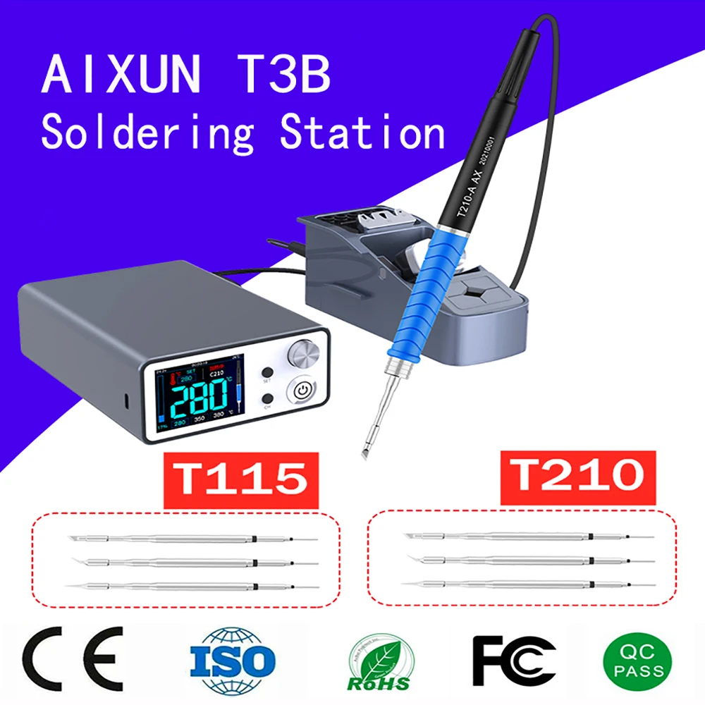 

JC Aixun T3A T3B Intelligent Soldering Station With Electric soldering iron T12/T245/T115 Handle Welding Tips For SMD BGA Repair