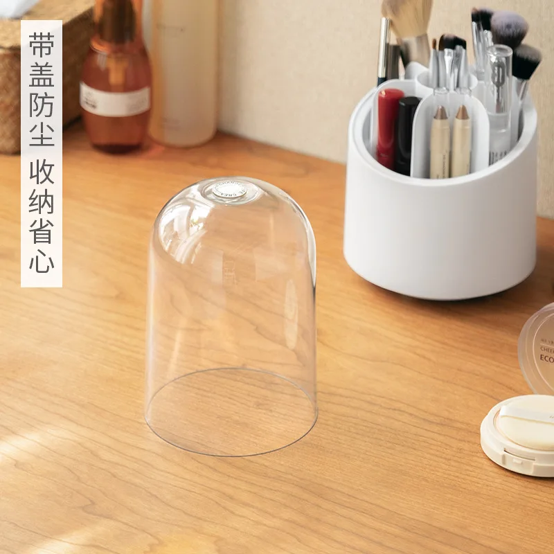 Хранитель для кистей макияжа настольный органайзер для косметики с вращением на 360 градусов для хранения помады, карандашей для бровей и теней для глаз.