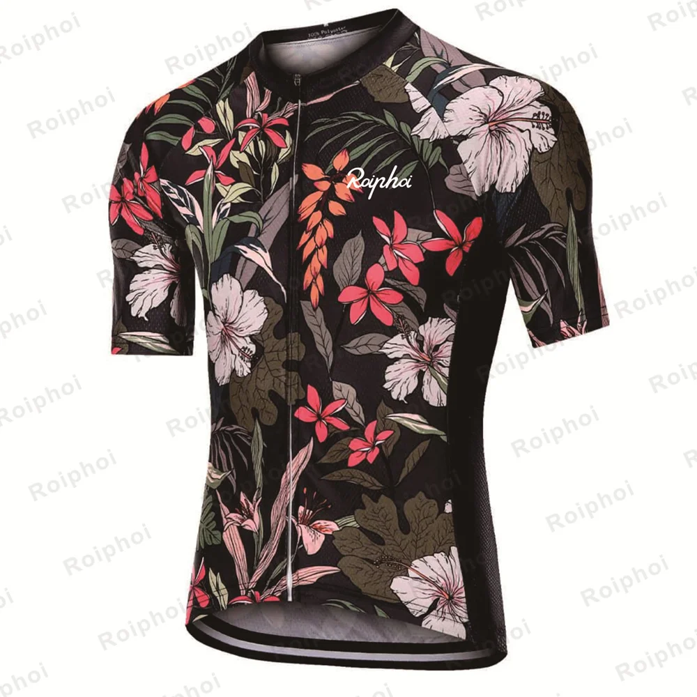 

Roiphoi 2022 Pro Team Summer Men Cycling Jersey Clothes Bicycle BIke Downhill Breathable Quick Dry Reflective Shirt Short Sleeve