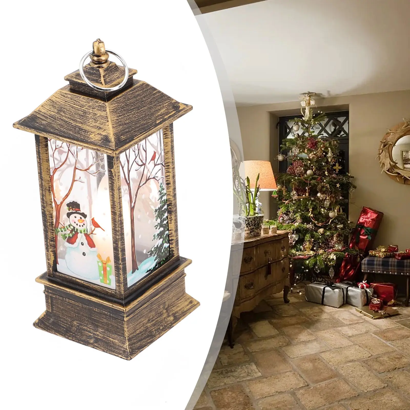 Рождественский светодиодный фонарь милый рождественский декор Санта-Клауса