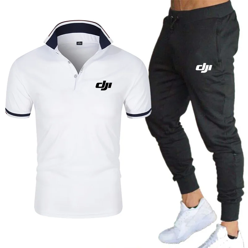 

Monogrammed Men's Tracksuit, Polo Shirt + Pants, Summer Tracksuit, Jogging Pants, Street Wear, Top, Polo Shirt,Business Menswear