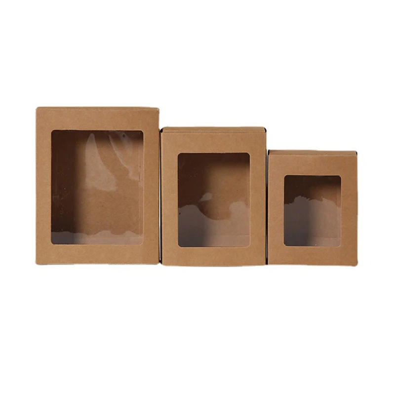 5 шт. коробка из крафт-бумаги для упаковки подарков |