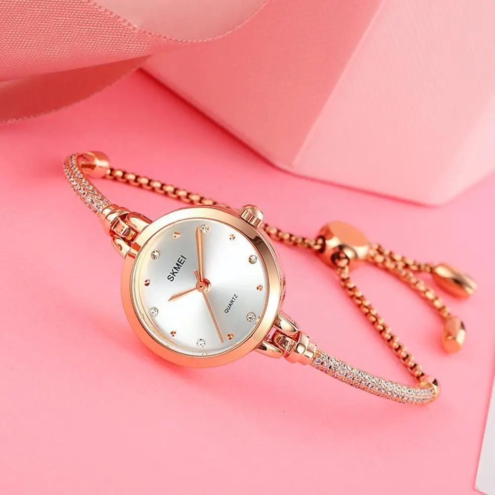 

Fashion Women Quartz Bracelet Watches Adjustable Luxury Shiny Female Zircon Wristwatches Chain Relogio Gifts Feminino Clock A4U5