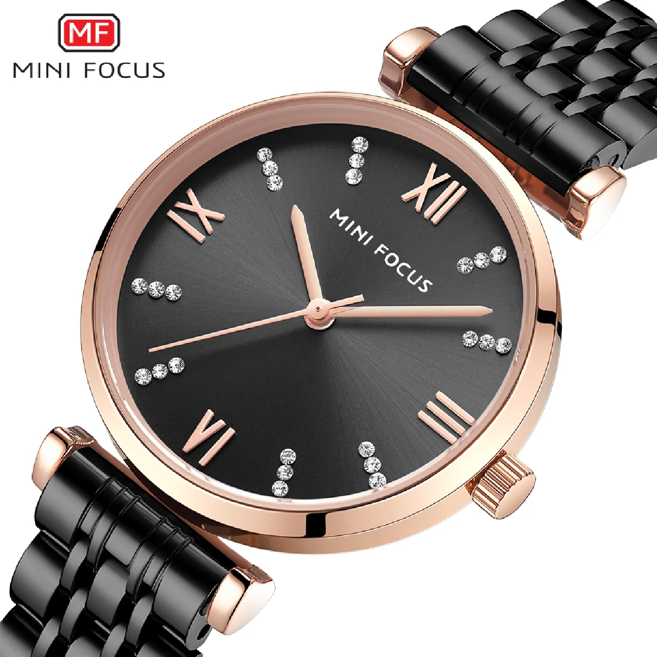 MINI FOCUS Women Watches Luxury Brand Diamond Dial Ladies Quartz Watch Female Dress Wristwatch Waterproof Clock Relogio Feminino enlarge