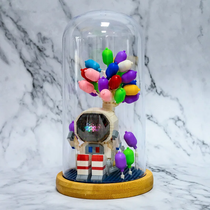 

Astronaut Building Blocks With Light Mini Micro Space Moon Satellite Diamond Block Bricks Constructor Toys For Children Gift