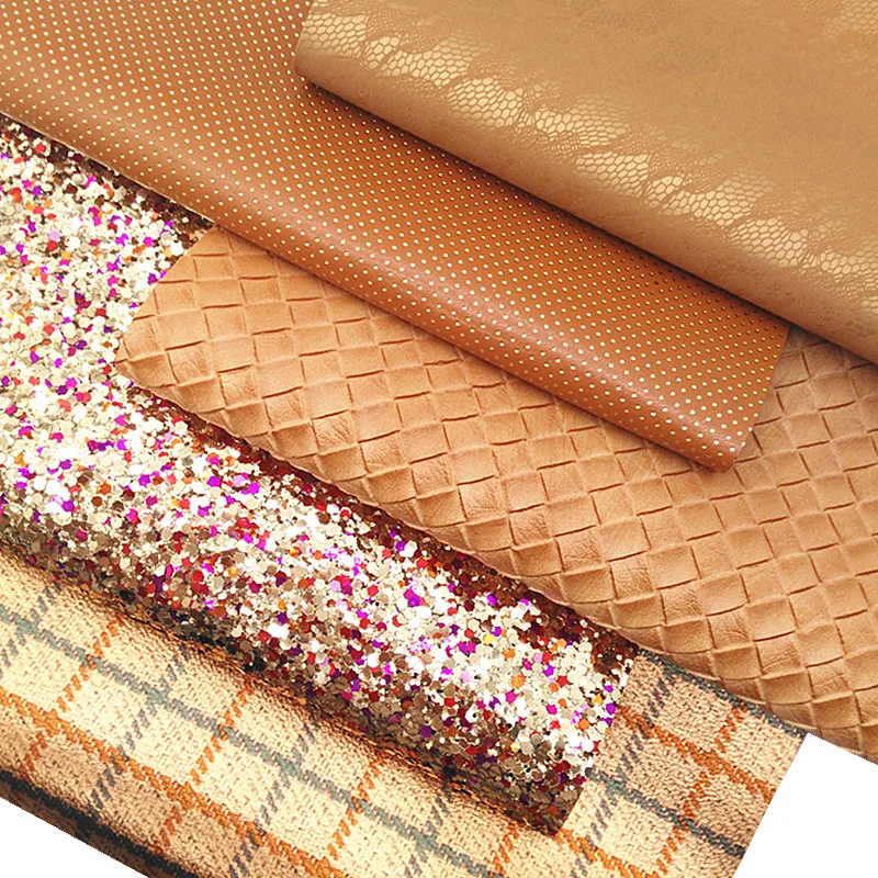 Золотые объемные блестящие кожаные листы, кружевная искусственная кожа, пледы с принтом, кожа, плетеная, тисненая искусственная кожа для «сделай сам», 21x29 см Y104