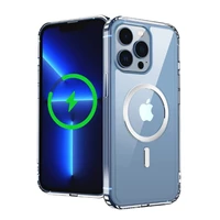 for magsafe magnetic transparent protection case for iphone 13 12 mini pro max cover wireless charging phone case accessories