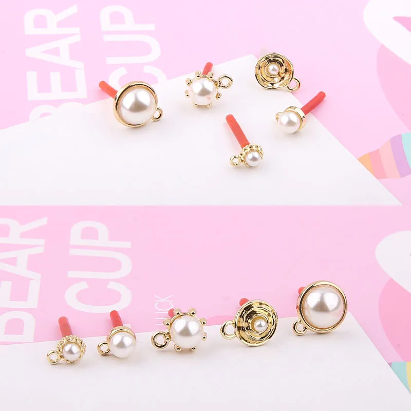 

10 шт. ювелирные изделия «сделай сам», аксессуары для ушей, простой сплав, жемчуг, геометрические круглые темпераментные серьги, подвеска, ма...