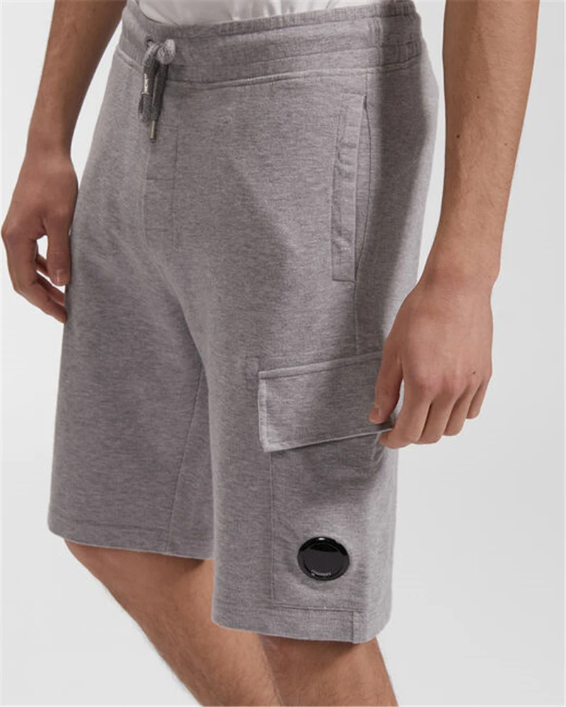 

CP Summer Men's Cotton Beach Pants Lens Pocket Sports Short Pants for Men Loose Casual Shorts
