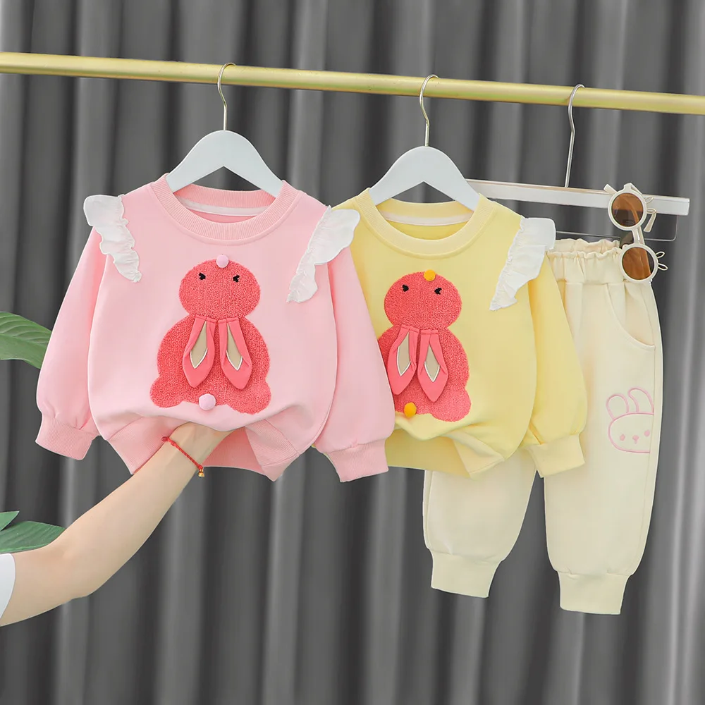 

LZH 2022 Autumn Toddler Baby Girls Clothes Set For Children Clothing Long Sleeve Two-Piece Outfits For Kids Costume 1 2 3 4 Year