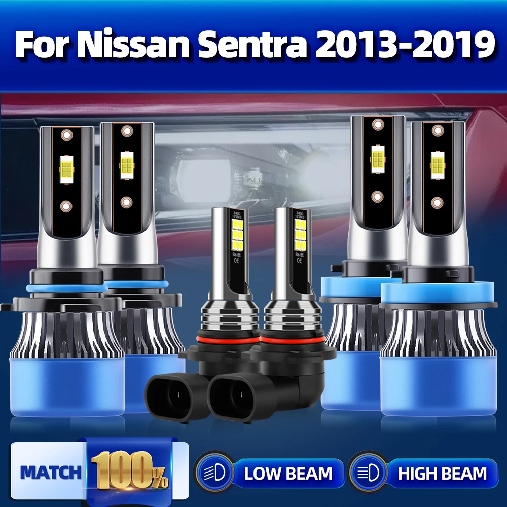 

H11 Canbus LED Headlight 20000LM 120W LED Headlamps 6000K Turbo Fog Light 12V For Nissan Sentra 2013-2015 2016 2017 2018 2019