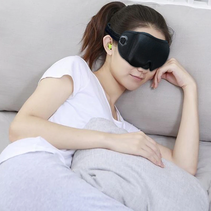 

Sleep Mask 3D High-end Sleep Eye Mask Breathable Cotton Skin-friendly Portable Travel Rest Sleep Eye Eyepatch High Quality Black