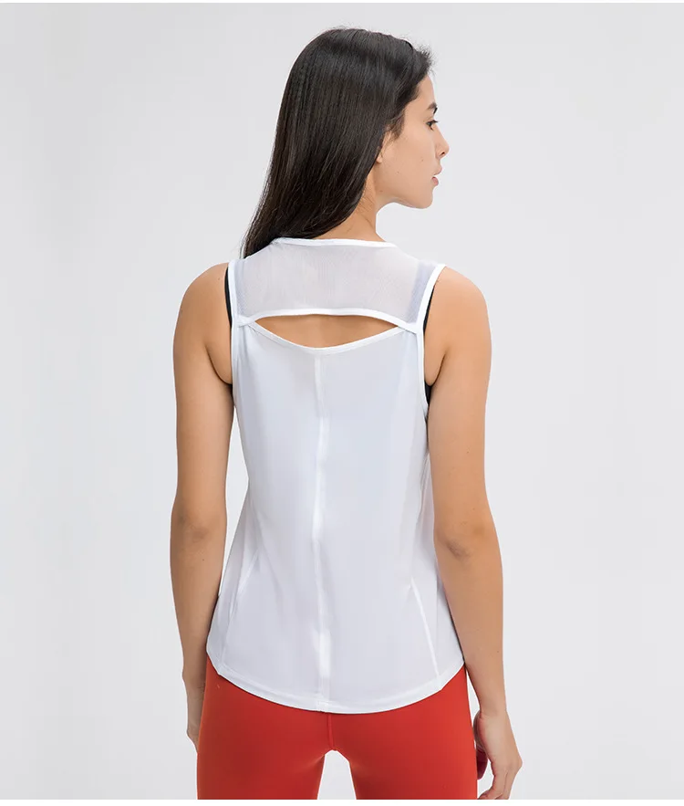 

LuLu Womens Clothing Tank Tops Yoga Sports Top Gym Sportswear Outdoor Jogging Hollow Back Breathable Vest Fitness Shirt Blouses