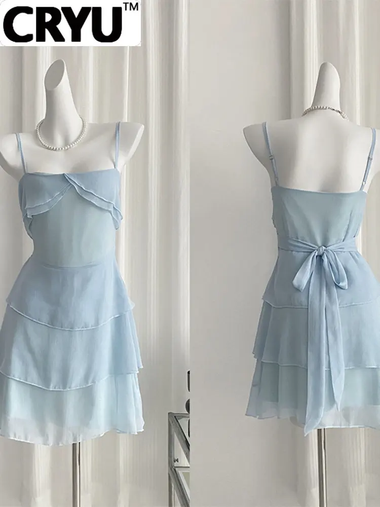 

Summer Vintage Fashion Spaghetti Strap Prom Dress Women 2023 Party Mini Frocks Evening Tierred Ruffles Design Streetwear Sexy